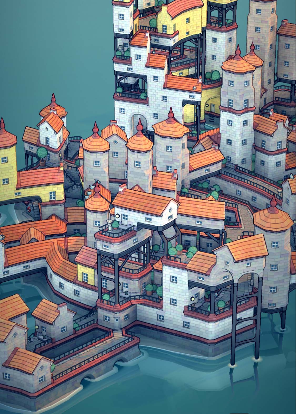 A screenshot from Townscaper
